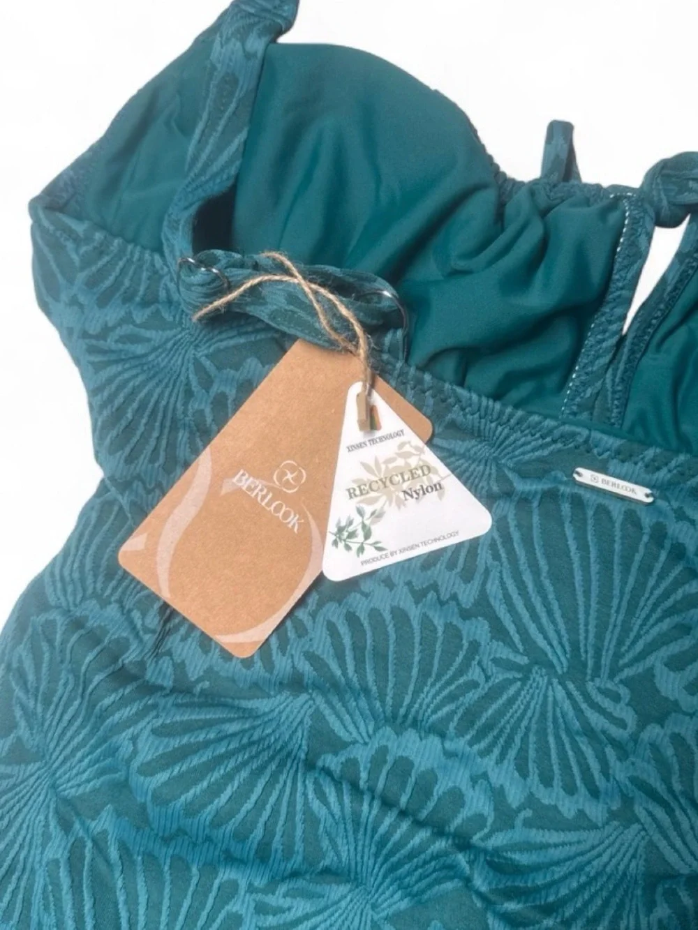 Teal Shell-Print One-Piece Swimsuit